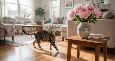 Mon chat a ingéré une pivoine : les réflexes santé pour éviter les troubles digestifs