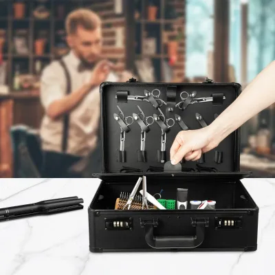 Boîte de rangement noire pour outils de coiffure – image 2