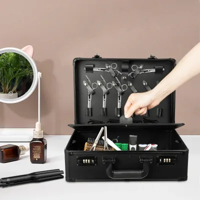 Boîte de rangement noire pour outils de coiffure – image 3