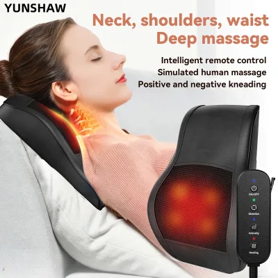 Coussin de massage shiatsu chauffant nuque et dos – image 3