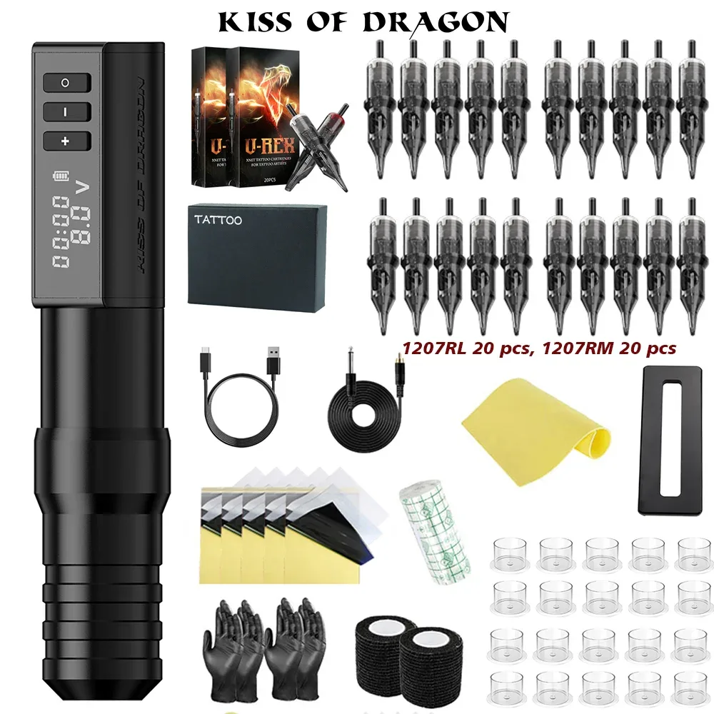 Kit de tatouage sans fil, 40 cartouches