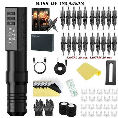 Kit de tatouage sans fil, 40 cartouches