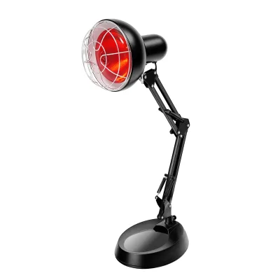 Lampe chauffante infrarouge noire sur pied, 65 cm – image 3