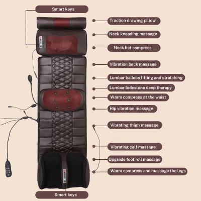 Matelas de massage vibrant chauffant, simili cuir – image 2