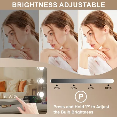 Miroir de maquillage lumineux à 17 LED – image 3