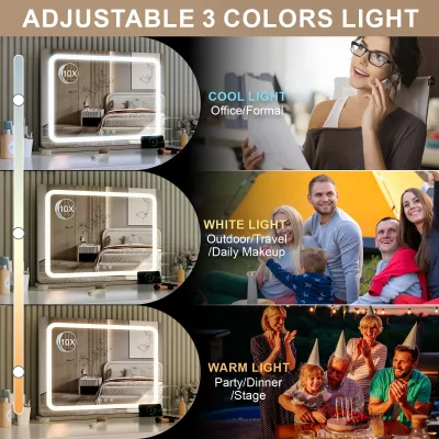 Miroir de maquillage lumineux à LED – image 2