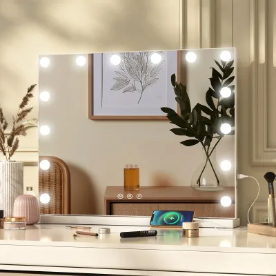 Miroir de maquillage lumineux à LED 40 × 50 cm