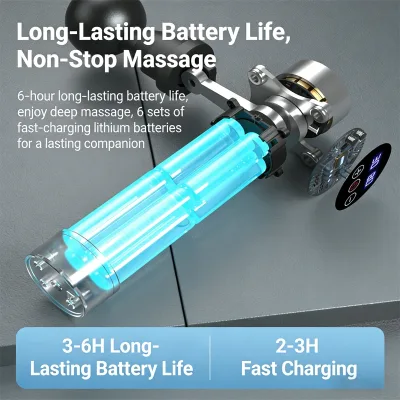 Pistolet de massage électrique à 6 têtes – image 3