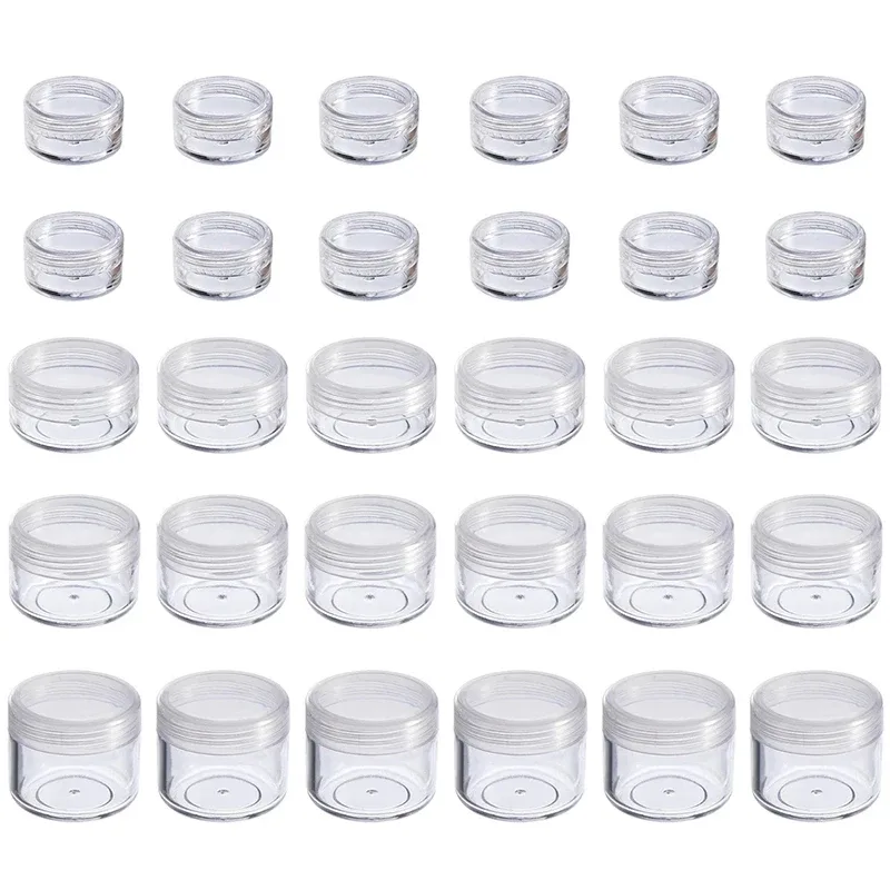 Pots ronds en plastique pour cosmétiques, lot de 10
