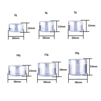 Pots ronds en plastique pour cosmétiques, lot de 10 – image 3