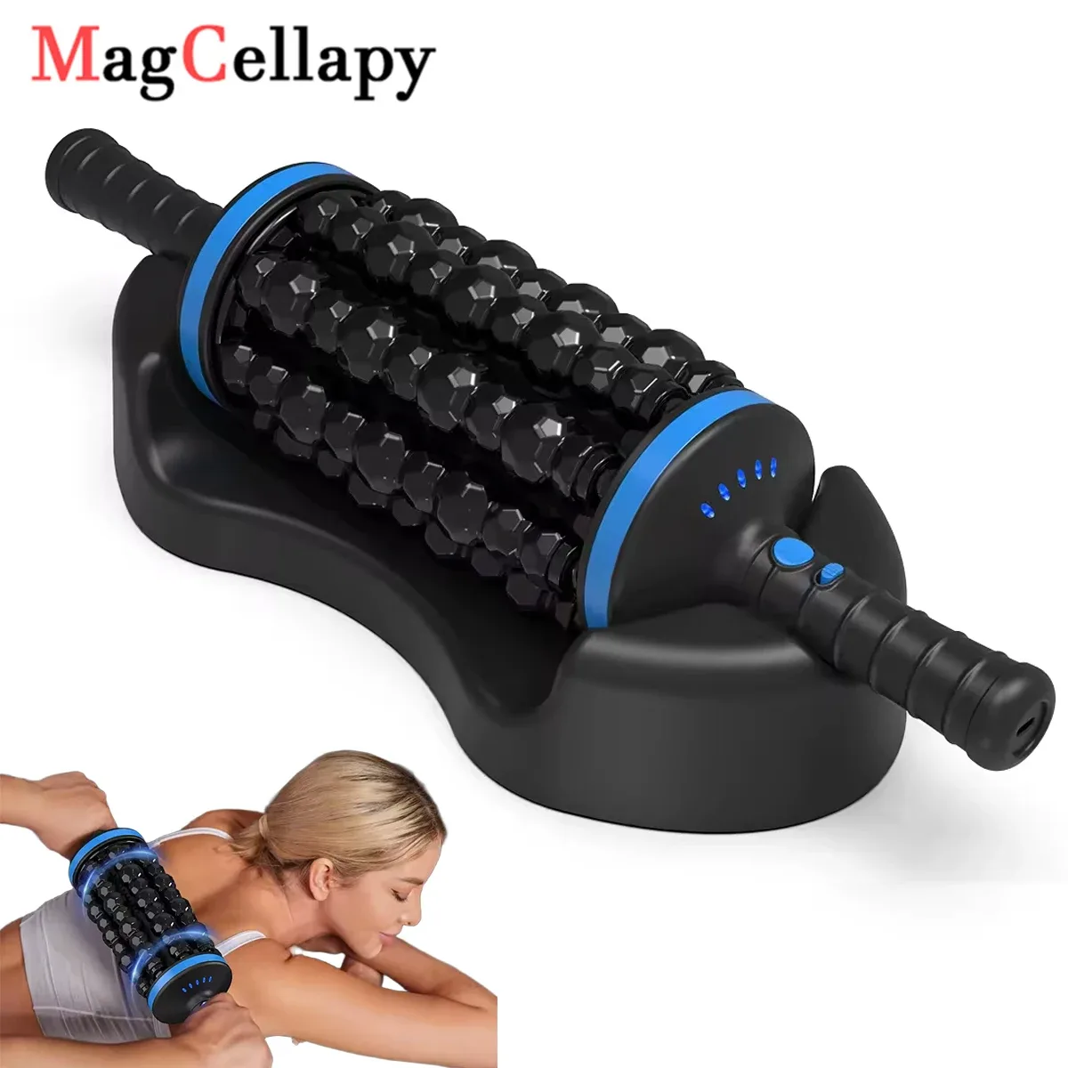 Rouleau de massage électrique noir rechargeable