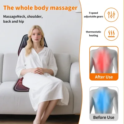 Tapis de massage vibrant à 9 moteurs, chauffant – image 2